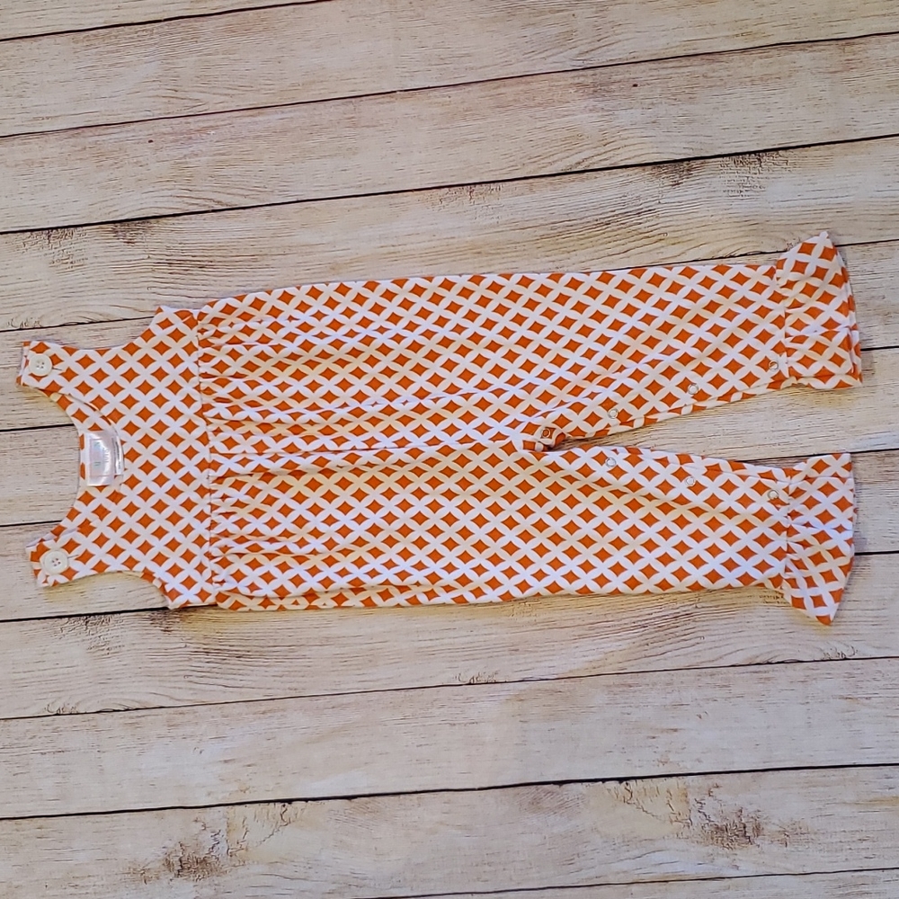 Southern Tots Romper Orange and White 18 Months NWOT